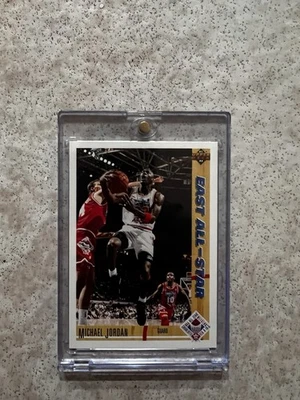 1990-91 Upper Deck Michael Jordan All-Star #69 NBA Chicago Bulls Salón de la fama Foto 1 de 2