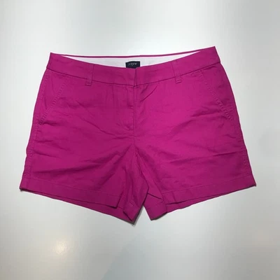 J. Pantalones Cortos Crew Para Mujer 8 Clásicos Chinos Magenta Sarga Midi Todos los Días Verano Informales Foto 1 de 4