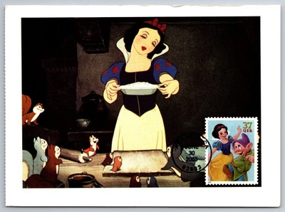 #3915 The Art of Disney Snow White and Dopey FDC Maxi Card - Image 1 of 2