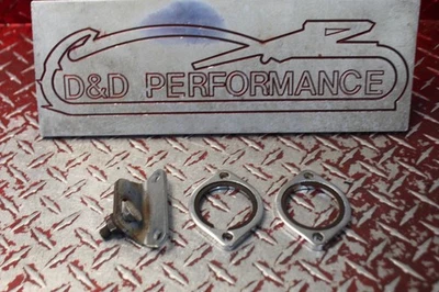 2014 HARLEY ELECTRA GLIDE EXHAUST HEADER FLANGE FLANGES & MOUNT BRACKET EG134 - Image 1 of 4