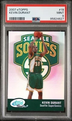 2007 eTOPPS KEVIN DURANT /1499 RC #19 PSA 9 - Image 1 of 3