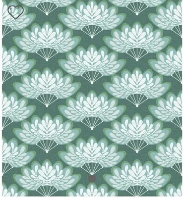 Rollo de papel tapiz abanicos florales gris loto FD25753 moderno estampado de calles A nuevo Foto 1 de 4