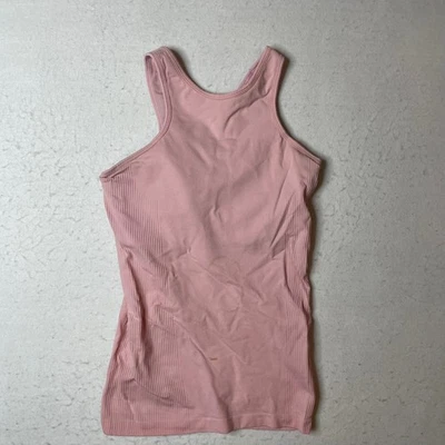Camiseta sin mangas Lululemon Align acanalada rosa sin costuras espalda deportiva para mujer manchas talla 8 Foto 1 de 4