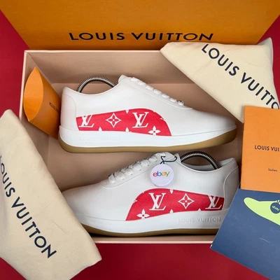 Louis Vuitton x Supreme Sneaker Monogramme Weiß Leder 7,5 LV 8,5 US 41,5 EUR - Bild 1 von 4