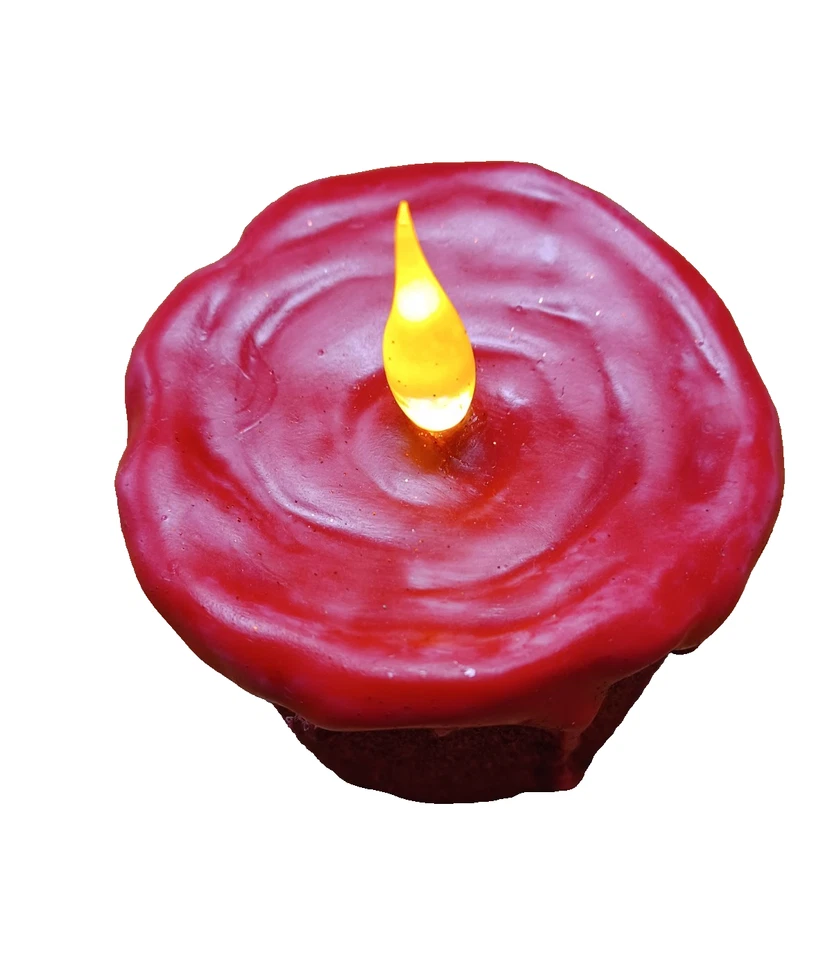 RED SPARKLING WITH MELTING CANDLE TOP BATTERY OPERATED LED - Image 1 of 4