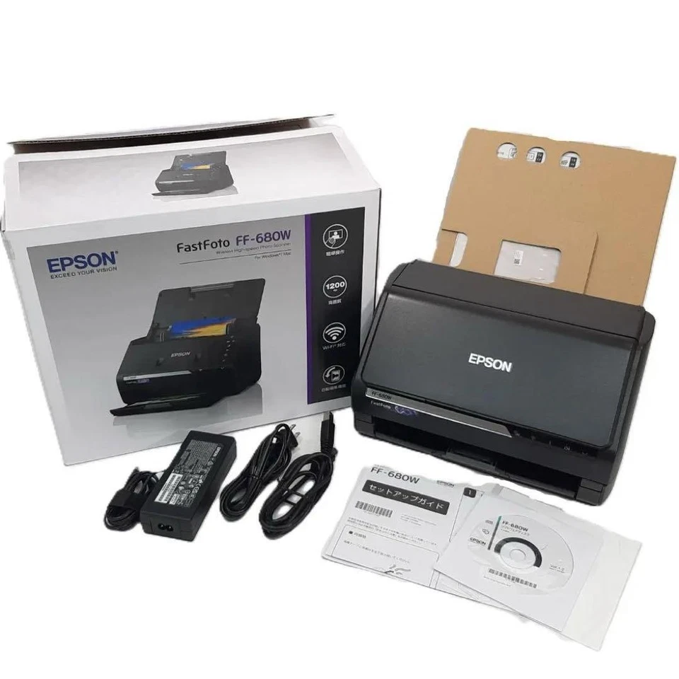 Epson Fastfoto FF-680W Wireless Photo & Document Scanner Black sheet feed New - Image 1 of 4