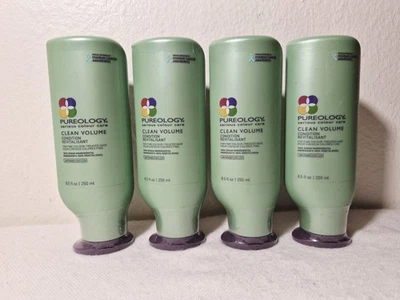 X4 Pureology Clean Volume Condition For Fine Colour-Treated Hair 250ml/8.5oz ech - Image 1 of 4