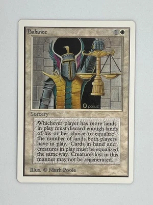 MTG BALANCE Unlimited Edition Regular NM/MT+ Rare Magic The Gathering - Image 1 of 4