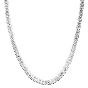 Sterling Silver 2.5mm - 4.5mm Franco Chain Necklace or Bracelet (4mm - 22 Inc... - Picture 1 of 4