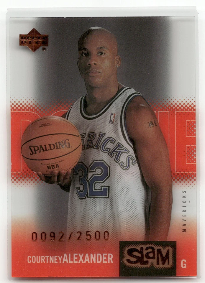 Courtney Alexander 2000-01 Upper Deck Slam #63 SN,RC Dallas Mavericks - Image 1 of 2