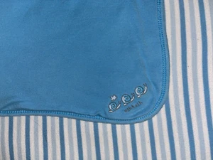 OshKosh Baby Blanket Receiving Blue Stripes Snails Lovey Cotton 2 layers bedding - Picture 1 of 5