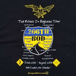 US Army 206th BOD Baghdad Tour 2005-06 T-Shirt L(42-44) Black - Picture 1 of 5