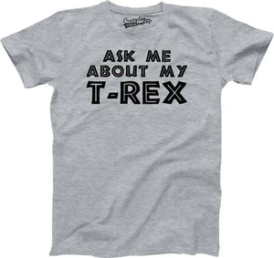 Toddler Ask Me About My Trex T Shirt Funny Cool Dinosaur Flip Humor Tee for Kids - Picture 1 of 18