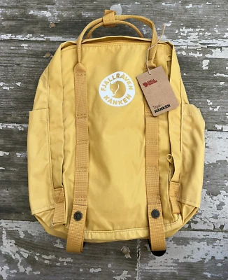 全新带标签 FJALLRAVEN KANKEN Tree-Kanken 枫木黄色背包 托特包 钱包 携带所有 — 第 1/4 张图片