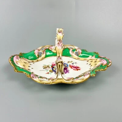 A Staffordshire c1830-40 reticulated neo-rococo basket with fine flower group. - image 1 of 4