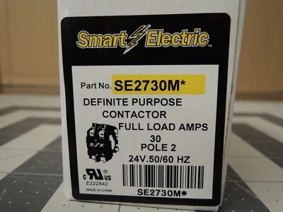 SMART ELECTRIC SE2730M 2-Pole 30-Amp 24-Volt Definite Purpose Contactor - Image 1 of 4