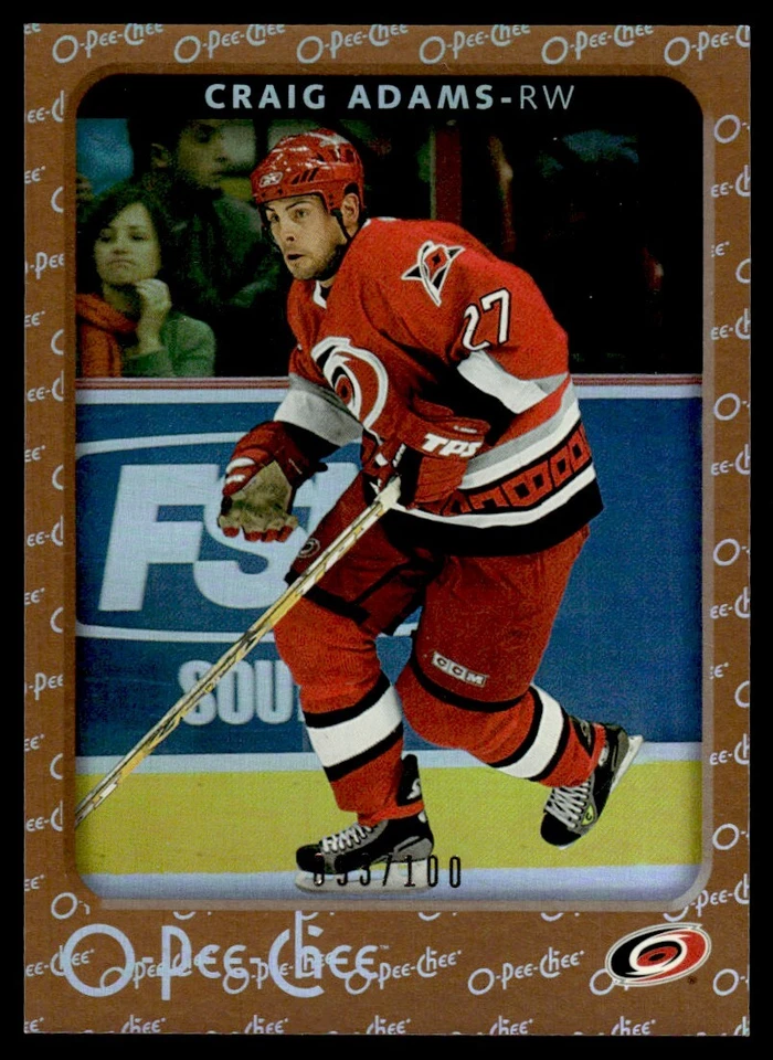 2006-07 O-Pee-Chee Rainbow Craig Adams /100 Carolina Hurricanes #93 - Image 1 of 2
