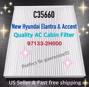 HYUNDAI 07-16 Elantra & 11 Accent C35660 AC CABIN FILTER Free Fast Shipping! @_@ - Bild 1 von 3