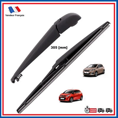 Balai Bras d'Essuie Glace Arrière Cabochon prévu pour PEUGEOT 108 CITROEN C1 II - Photo 1/4
