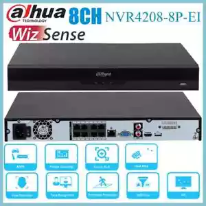 Dahua NVR4208-8P-EI-2TB 8 CH 1U 8PoE 2HDD WizSense Videoregistratore di Rete, 2TB - Foto 1 di 3