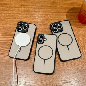 Funda protectora magnética CASE para iPhone 16E 16 Pro Max 15 14 13 Magsafe negra - Imagen 1 de 13