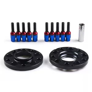 2Pcs M12x1.5 5x120mm Hubcentric Wheel Spacers Tapered Bolts For BMW E36/E82/E88 - Picture 1 of 10