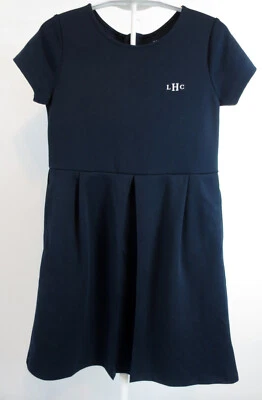 Lands' End Uniforme Escolar Ponte Vestido Niñas 10 Clásico Azul Marino Manga Corta LEER Foto 1 de 4