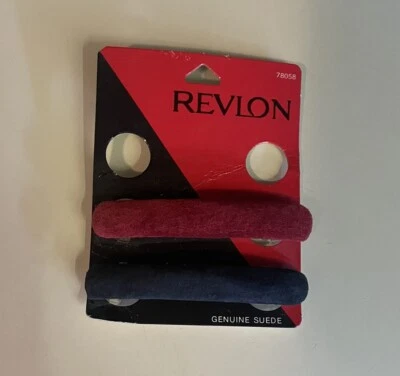 Винтажная черная/красная ткань 1993 REVLON Barrette две - Изображение 1 из 4