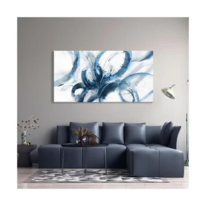 Large Canvas Wall Art Blue Abstract Art Wall Decor Wall Art for Living Room P... - Picture 1 of 6