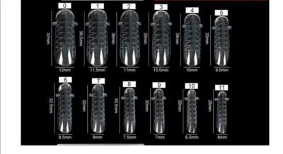 120 Piezas Molde de Uñas Cubierta Completa Transparente Doble Forma Sistema de Uñas Falsas Punta de Uñas de Gel UV Foto 1 de 2