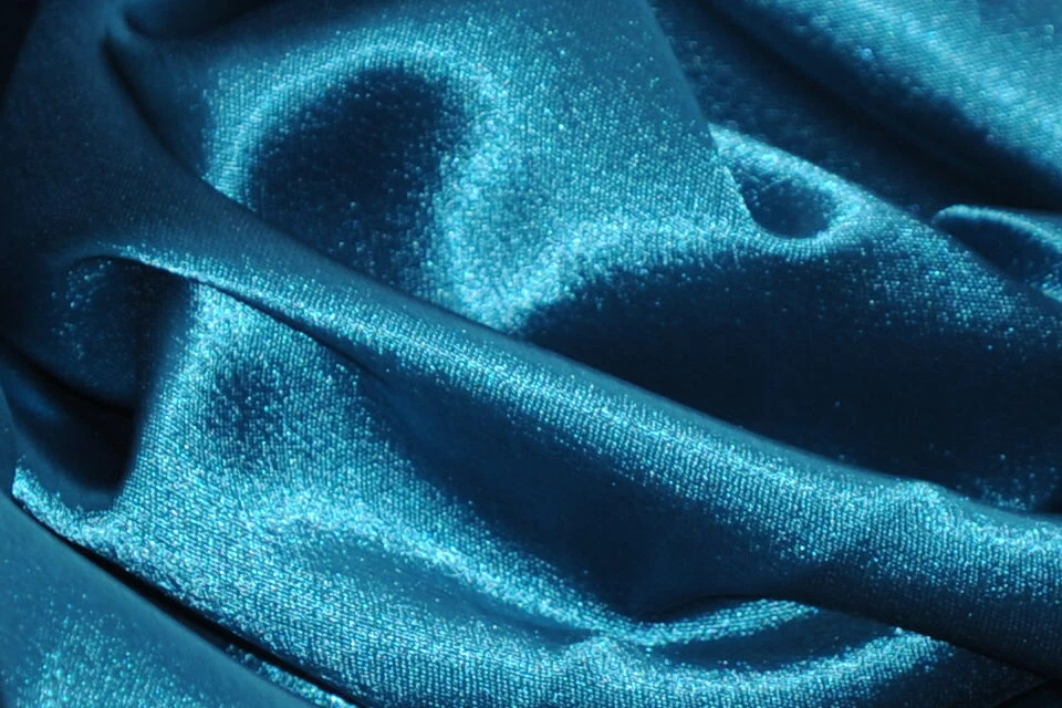 Satin Crepe Back bridal Fabric sold by the yard- TEAL - Image 1 of 1
