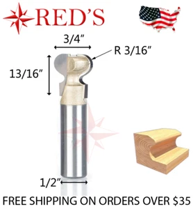 Tideway Carbide Pro LC15031208 3/4" Double Curve Finger 1/2" Schaft Router Bit - Bild 1 von 1