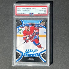 COLE CAUFIELD 2021 Upper Deck MVP #243 PSA 10 Gem Mint Montreal Canadiens NHL