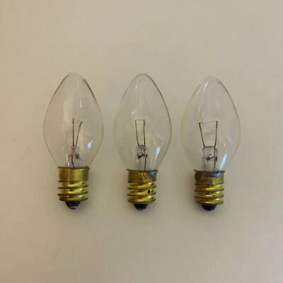 UKLIGHTSTORE.CO.UK 3 lampadine natalizie di ricambio 12 V 3 W E12 piccole viti trasparenti in cono sha...