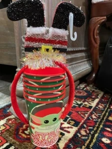 6 Star Wars Mandalorian Storm Trooper Byb Yoda Christmas Plastic Cup &  headband - Picture 1 of 6