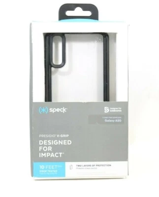 Funda Speck Presidio V-Grip para Samsung Galaxy A50 - Transparente/Negro Foto 1 de 2