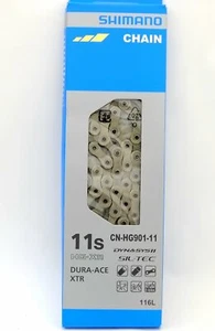 Shimano CN-HG901-11 SIL-TEC 11 Spd Chain, DURA-ACE/9000 XTR-M9000 6800 5800 - Picture 1 of 1