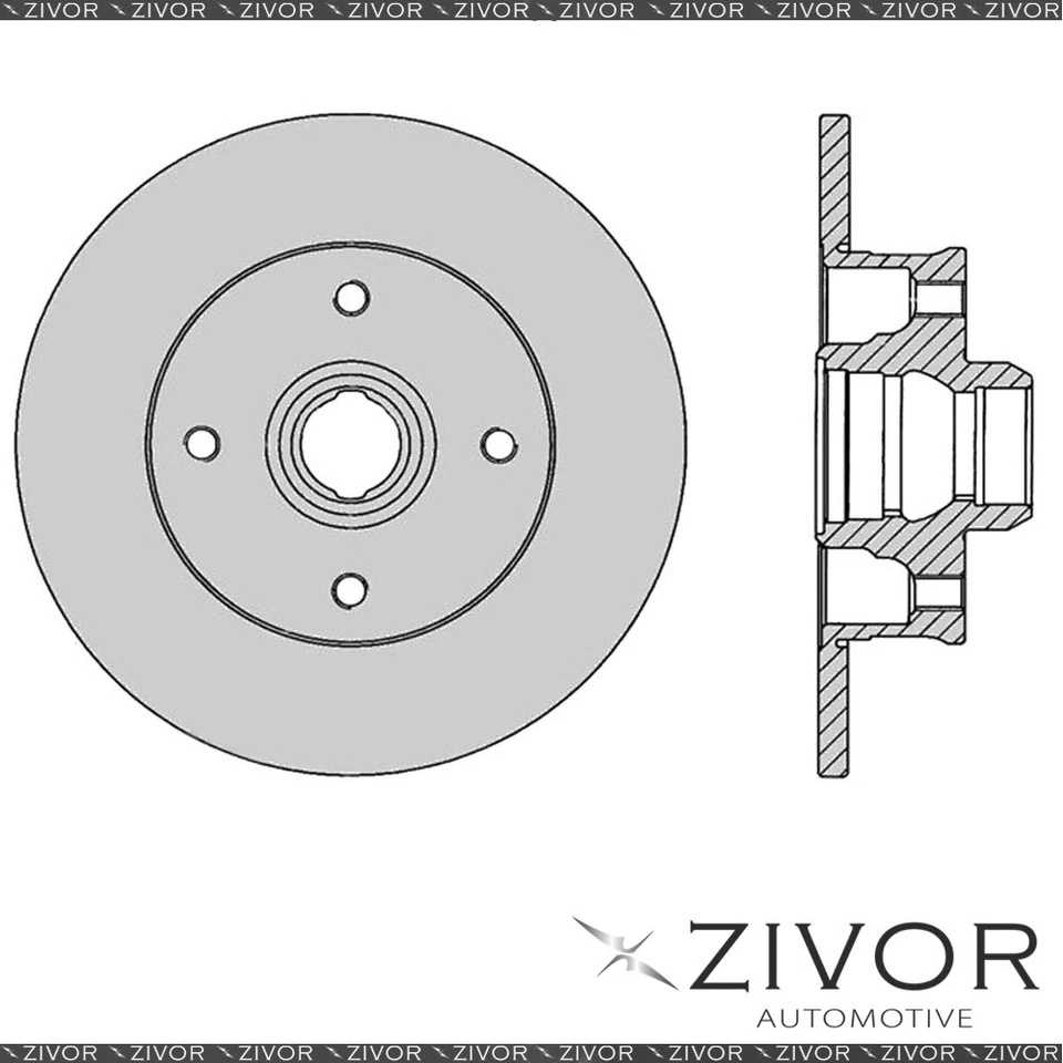 New PROTEX Rotor - Rear For VOLKSWAGEN PASSAT . 4D Sdn FWD 1990 - 1993 #DR832 - image 1 of 1