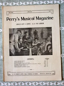 Perry's Musical Magazine ~ No. 3, June 1936 ~ Vintage Sheet Music - Picture 1 of 2