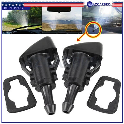 2x Boquilla de líquido de pulverización de limpiaparabrisas para Chrysler Dodge Ram Charger Foto 1 de 4