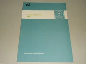 Manual de Taller Entrada Novedades Mercedes Benz Omnibus Bus O 303 1982 - Imagen 1 de 1