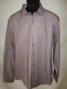 Apt. 9 100% Cotton Size L Winetasting Striped 34/35 Point Shirt SR$44 NEW - Picture 1 of 3