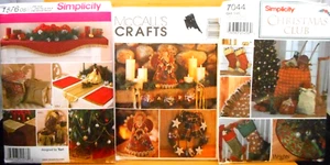 3 Christmas Patterns Simplicity 1576-7044 McCalls 8892 Tablecloth+ Skirt Angel + - Picture 1 of 2