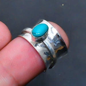 Santa Rosa Turquoise Gemstone Jewelry Ring US Size 8.5 - Picture 1 of 1