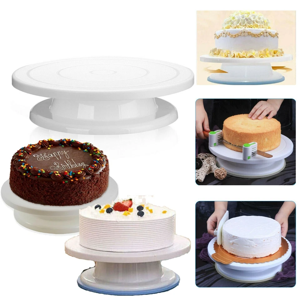 28cm Rotating Cake Icing Deocrating Revolving Kitchen Display Stand Bt20