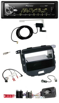 Pioneer Bluetooth DAB USB Lenkrad Autoradio für Hyundai i10 09-13 schwarz Rubber - Bild 1 von 4