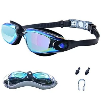 Swimming Goggles for Adults Anti Fog UV Protection Leakproof Silicone Cushion - Image 1 of 4