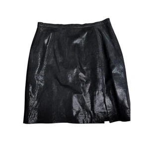 Paolo Santini schwarzer Lederrock Damengröße 10 Minirock - Bild 1 von 7