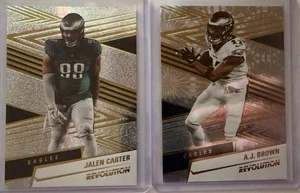 2025 Panini Revolution AJ BROWN FOREWORKS #/49 & JALEN CARTER NEUTRON #/30 SSP - Picture 1 of 2