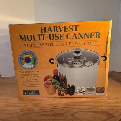 Cosecha de Cultivos de Cocina Multiuso Acero Inoxidable Canner con Estante Nueva Caja Abierta Foto 1 de 4